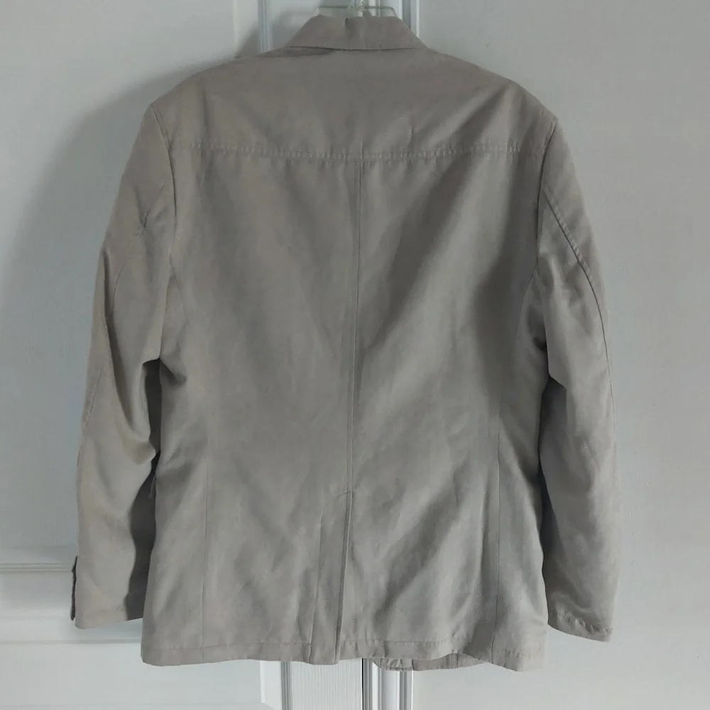 PERRY ELLIS Classic Fit Beige Linen Sport Coat Blazer Jacket Size 42R
